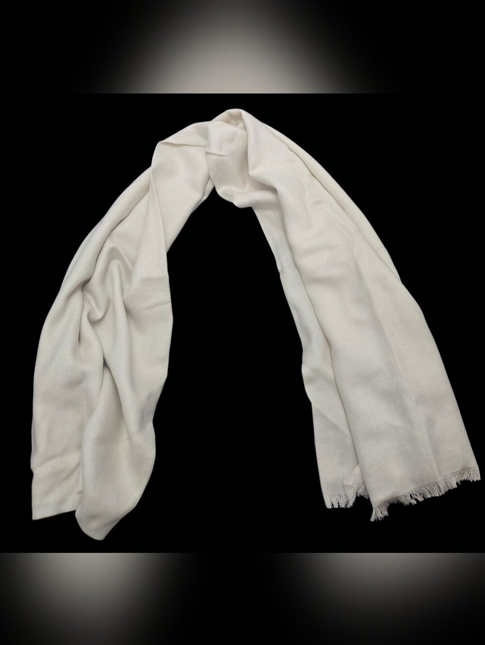 Featherweight Cashmere Silk Frayed Edge Scarf